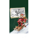 Santa on Skis mit LED-Beleuchtung als festlicher Blickfang