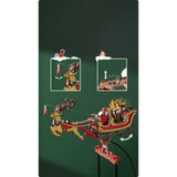 Sockel des Holzbausatzes mit Weltkarte und Schneeflocke, ROKR Santa on Skis