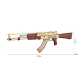 ROKR 3D Holzpuzzle AK-47 als Deko-Modell für Regal und Vitrine