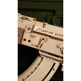 ROKR LQ901 AK-47 Holzmodell mit gebogenem Magazin und Holzschaft