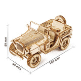 Willys MB Modellbausatz aus Holz als Geschenk für Modellbauer