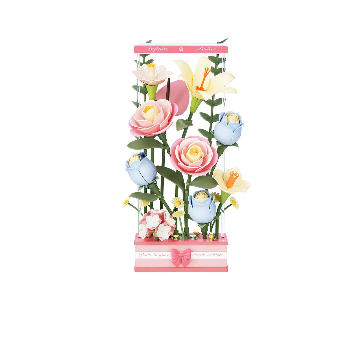 ROKR Blooming Bouquet Box AF01D – Holzblumen Bausatz mit beweglichen Blüten
