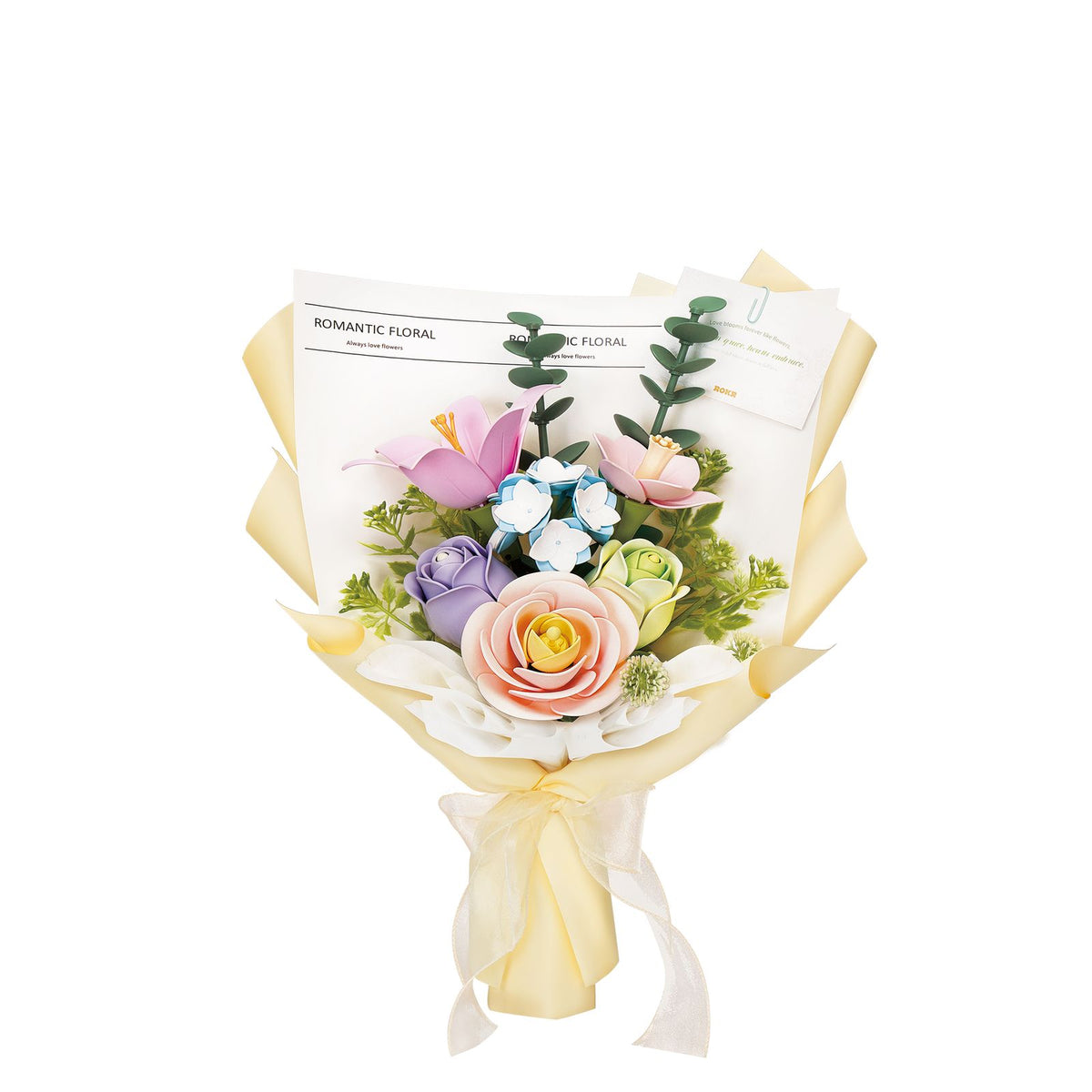 ROKR Blumenstrauß Bausatz Spring Time Bouquet AF01J mit Rosen und Eukalyptus