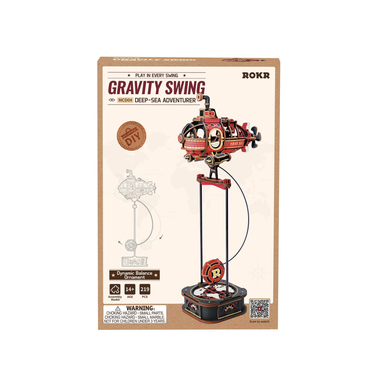 3D Holzpuzzle Fahrzeuge: Deep Sea Adventurer MCD04 als Geschenk und Schreibtischdeko