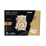 ROKR Eulenuhr 3D Holzpuzzle LK503 – fertig gebaute Eule als Uhr