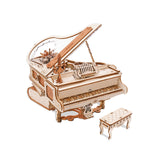 ROKR Magic Piano Spieluhr AMK81 – 3D Holzpuzzle Konzertflügel fertig aufgebaut