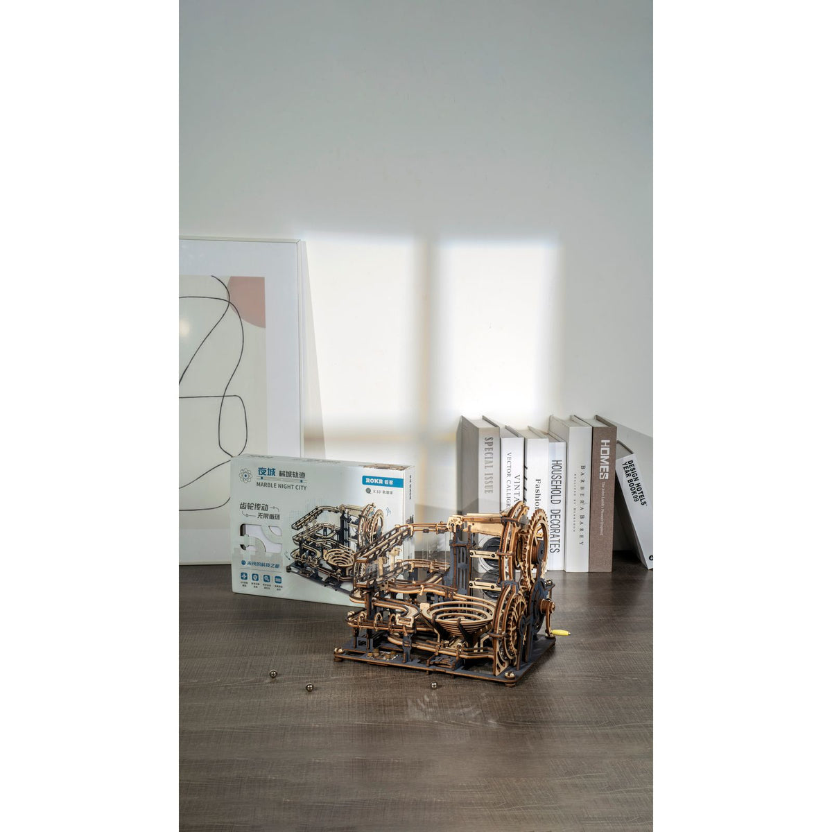 Murmelbahn selber bauen: ROKR Marble Night City Bausatz mit 294 Teilen