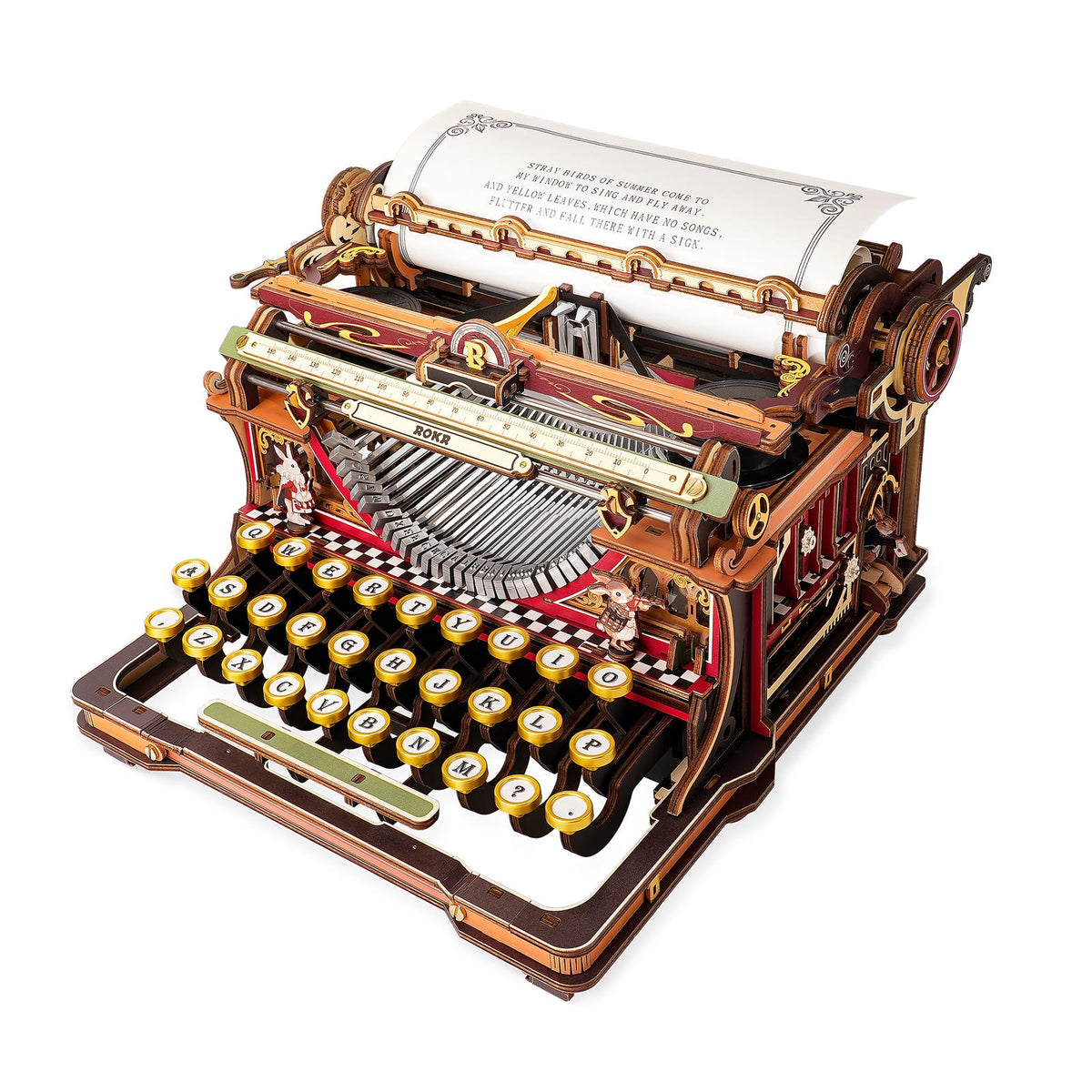 Magic – ROKR 3D Holzpuzzle Schreibmaschine – Mechanical Typewriter LK703B – Ansicht 1