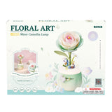 ROKR Minty Camellia Lamp – Blumen Bausatz mit mintgrüner Kamelienblüte als LED-Nachtlampe