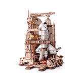 Space Shuttle LKA02 Bausatz mit blauen LED-Flammen unter dem Shuttle