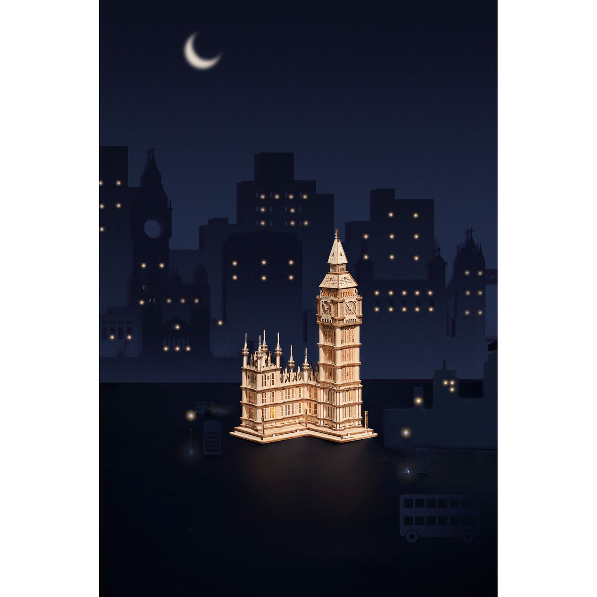 Elizabeth Tower und Palace of Westminster als Holzbausatz mit 220 Teilen