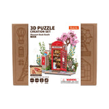 Miniatur Telefonzelle zum Selberbauen, 3D Holzpuzzle für Erwachsene ohne Kleber