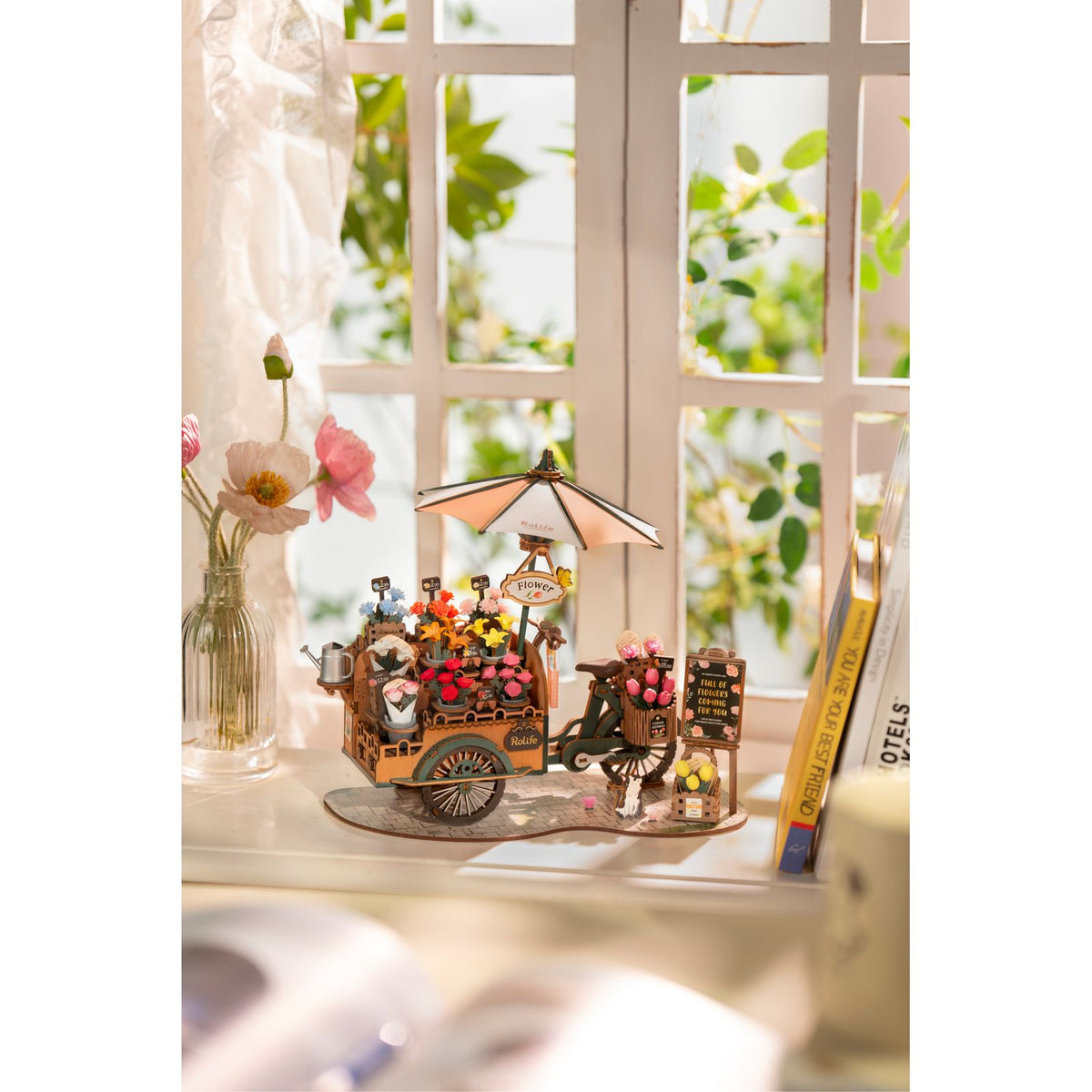Rolife Blossom Cart Bausatz mit Stanzbögen und Bauanleitung