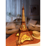 Rolife Night of the Eiffel Tower – beleuchteter Eiffelturm aus vorgefärbtem Holz