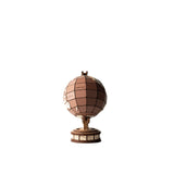 Rolife 3D Holzpuzzle Globus Global Wonders – Gesamtansicht mit Gradbogen und Sockel