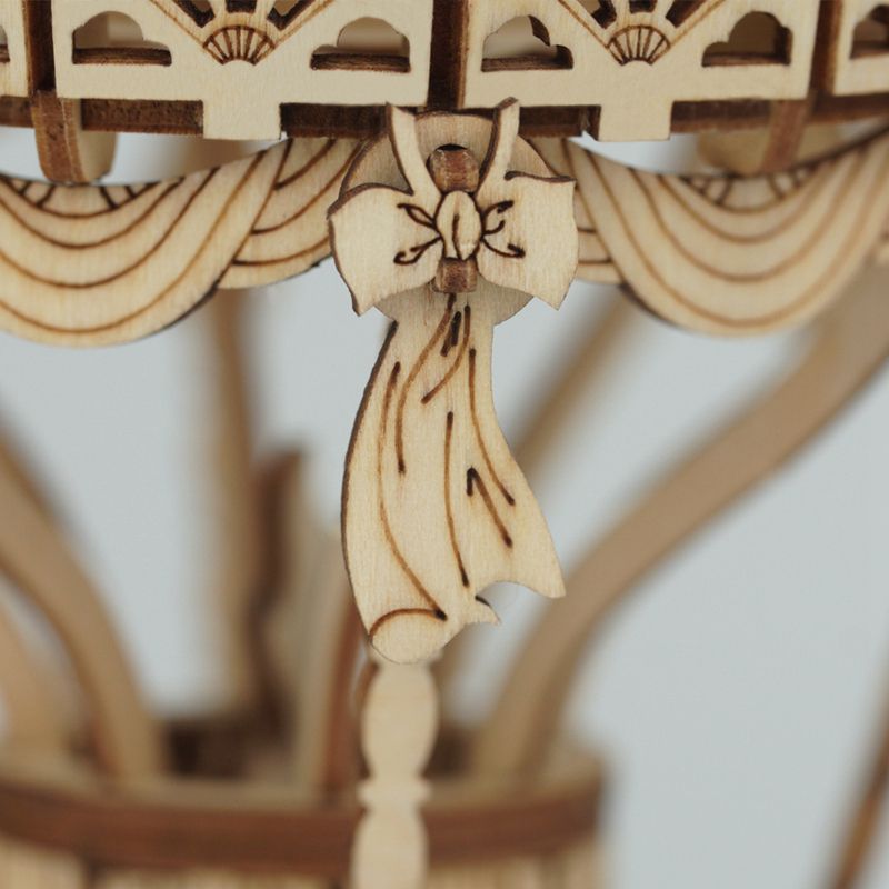 Rolife Heißluftballon Bausatz aus Holz mit Wolkenständer
