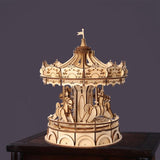 Konstruktionszeichnung zum Rolife 3D Holzpuzzle Merry Go Round