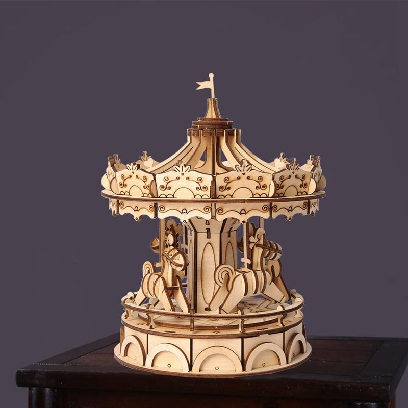 Konstruktionszeichnung zum Rolife 3D Holzpuzzle Merry Go Round
