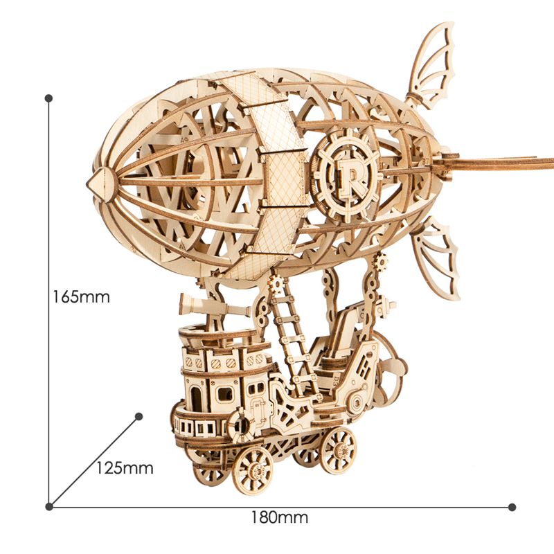 Rolife 3D Holzpuzzle Luftschiff mit Flossen am Zeppelin