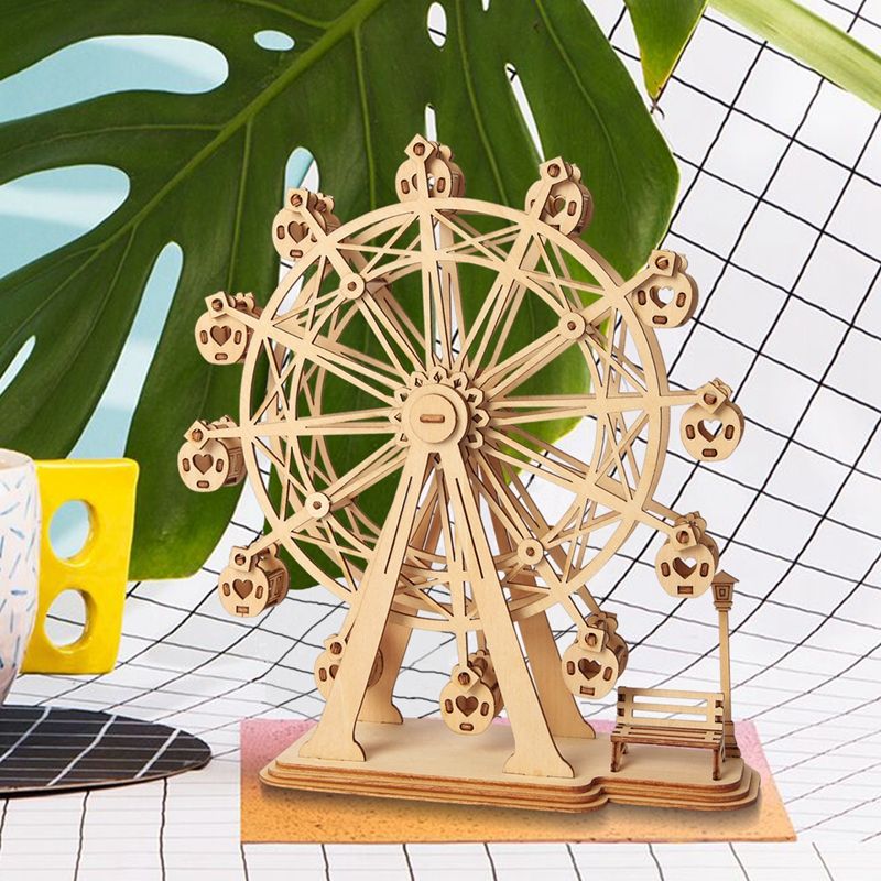 Rolife Riesenrad aus Holz naturbelassen oder bemalt – individuell gestaltbar