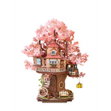 Rolife Sakura Tree House Holzbausatz mit Balkon und Wendeltreppe