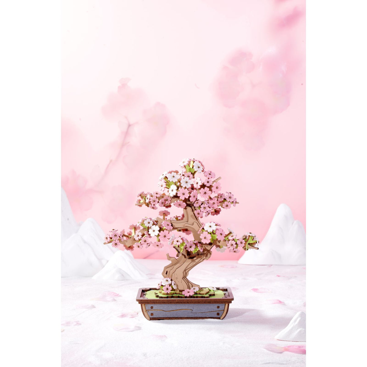 Sakura Bonsai Bausatz aus Holz von Rolife in der Frontansicht