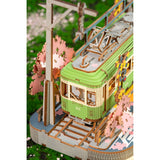 3D Holzpuzzle Sakura Journey, gebogenes Holz mit Laserkerben