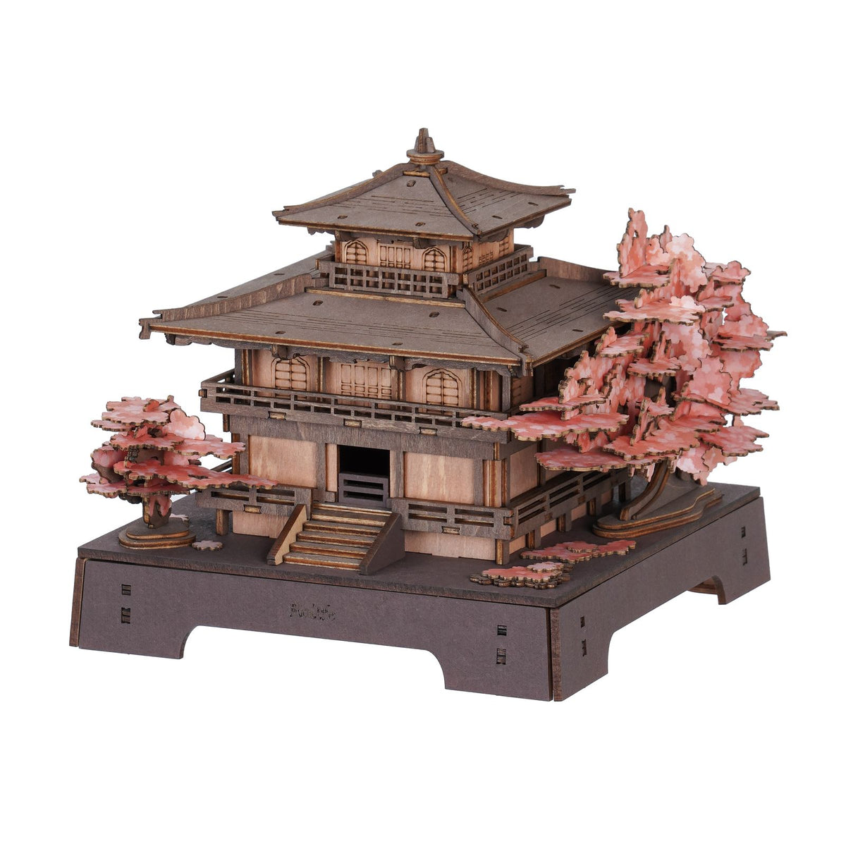 Rolife 3D Holzpuzzle Sakura Pavilion TGA07 – fertiger japanischer Pavillon mit Kirschblüten