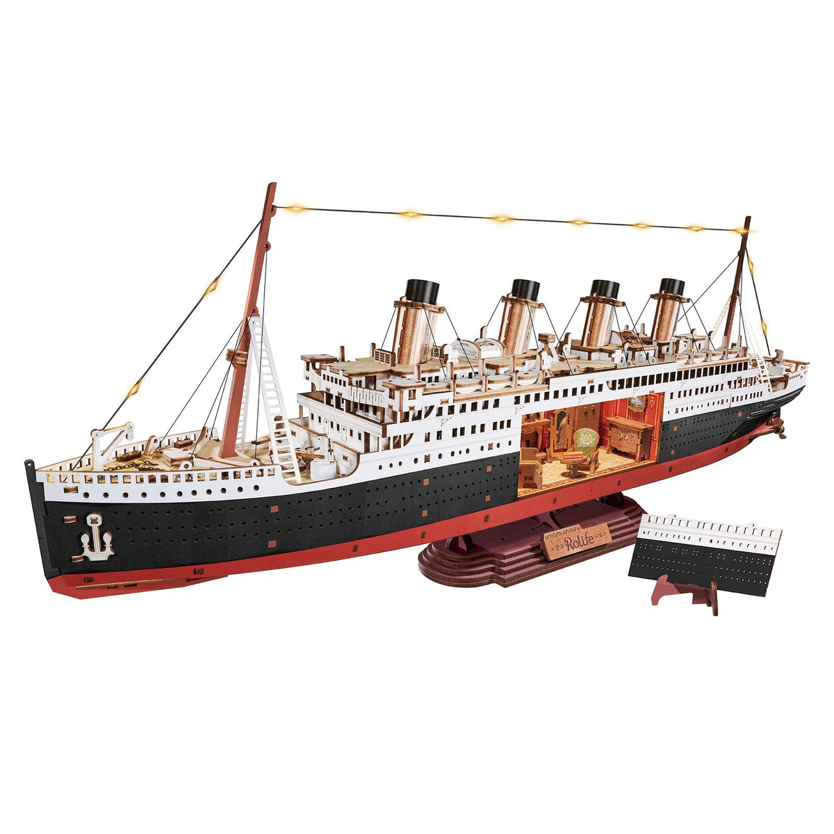 Rolife 1912 Eternal Atlantic Voyager Ozeandampfer mit vier Schornsteinen im Seitenprofil