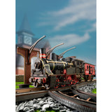 Rolife 3D Puzzle Steam Journey: schwarze Dampflok mit goldfarbenen Details