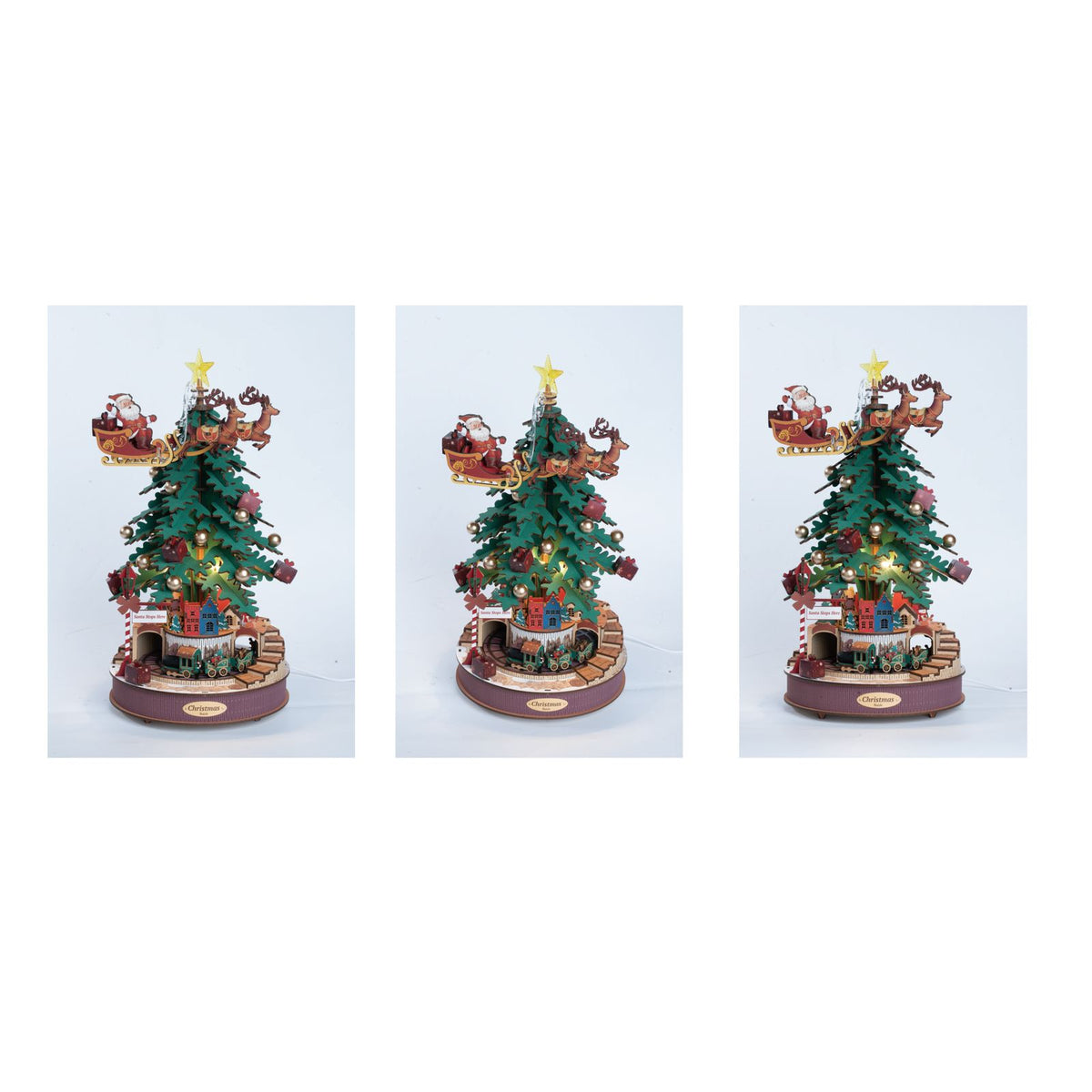 3D Holzpuzzle Weihnachtsbaum Rolife Christmas Melody Tree AMS01 als Spieluhr