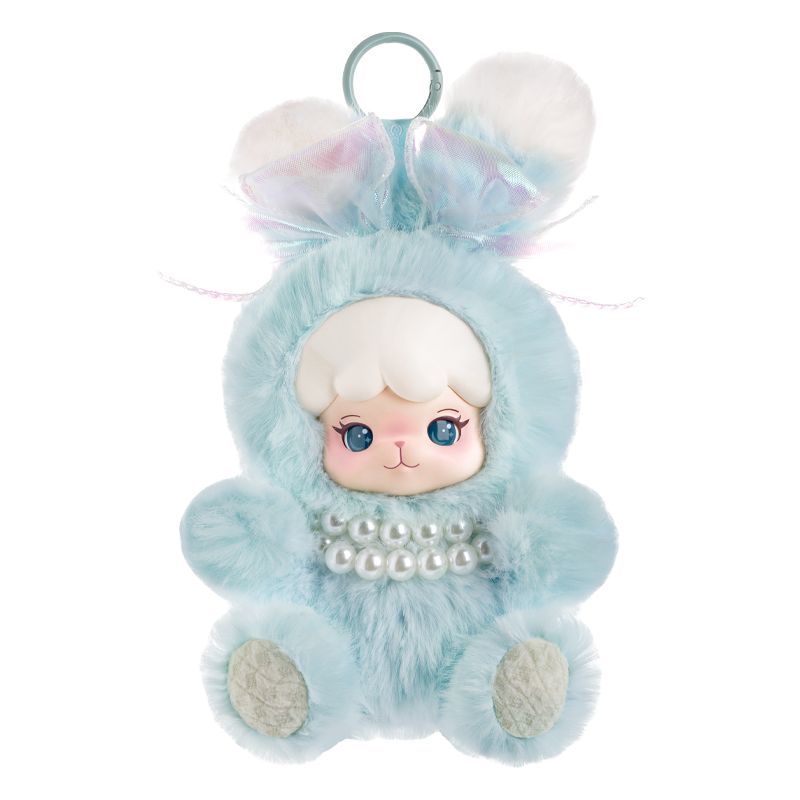 Strawberry Latte Cookii Bunny im rosa Hasenkostüm mit Schleife