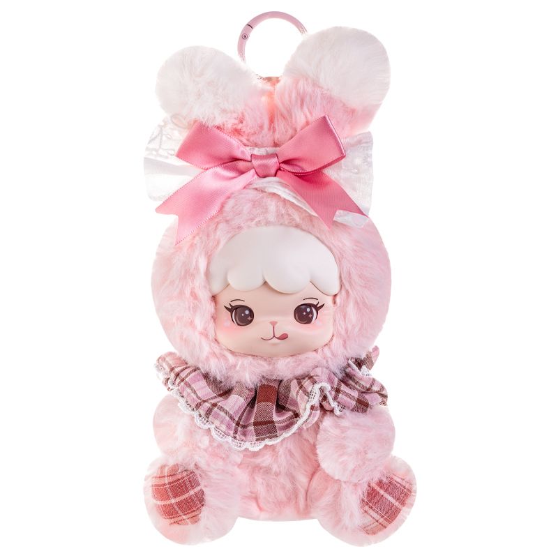 Taro Milk Tea Cookii Bunny in Lila mit blauem Kragen