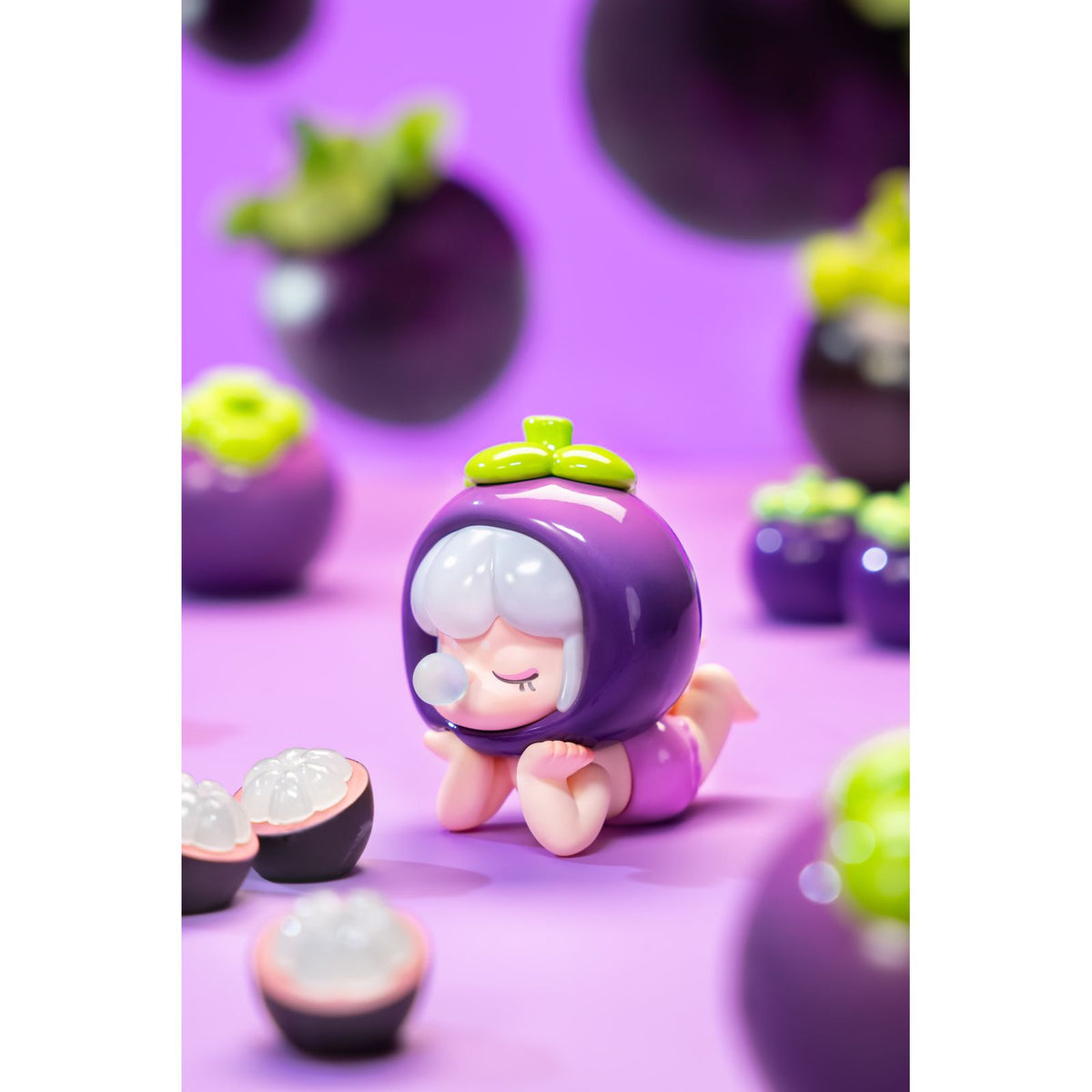 Mangostan-Nanci Blind Box Figur in dunklem Violett