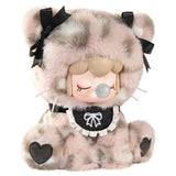 Schwarzes Kätzchen mit barbierosa Haaren und Glöckchen – Rolife Figurines