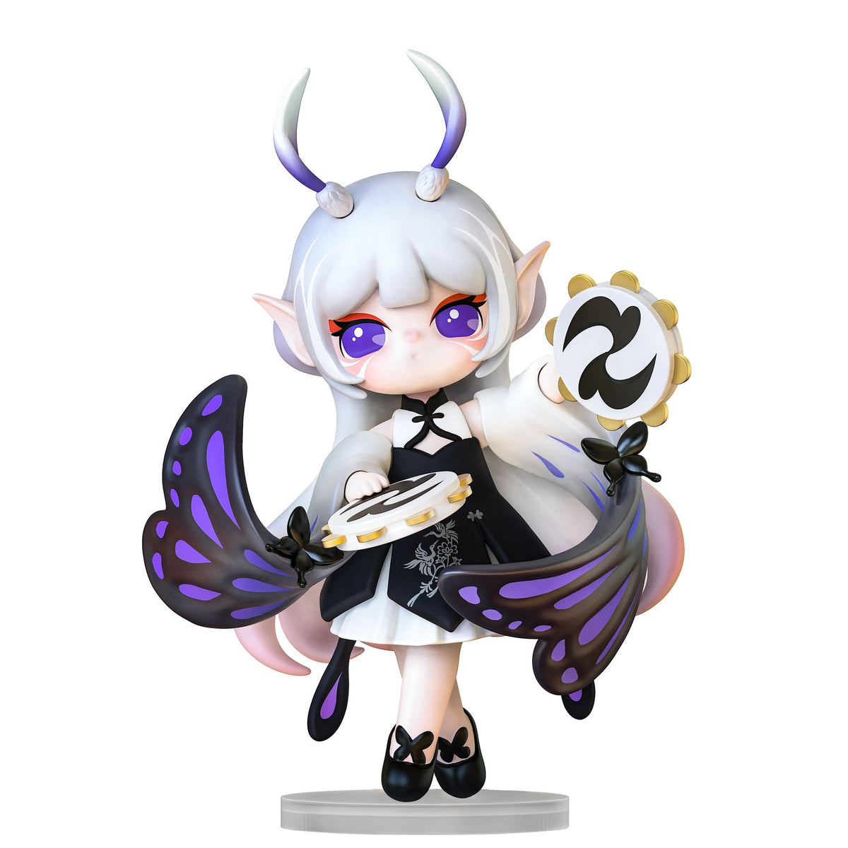 Fuchs-Suri im roten Kleid mit Ohrenhütchen, Rolife Figurine aus der Blind Box