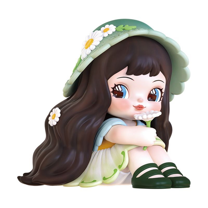 Wald-Charline mit gelbem Vogel – Sammelfigur der Rolife Charline Blind Box Serie