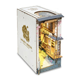 Rolife Sakura Densya Book Nook mit Fluss, Eisenbahnbrücke und Zug