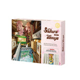 Sakura Densya Miniaturhaus Bausatz: Wellen auf dem Wasser und Katze