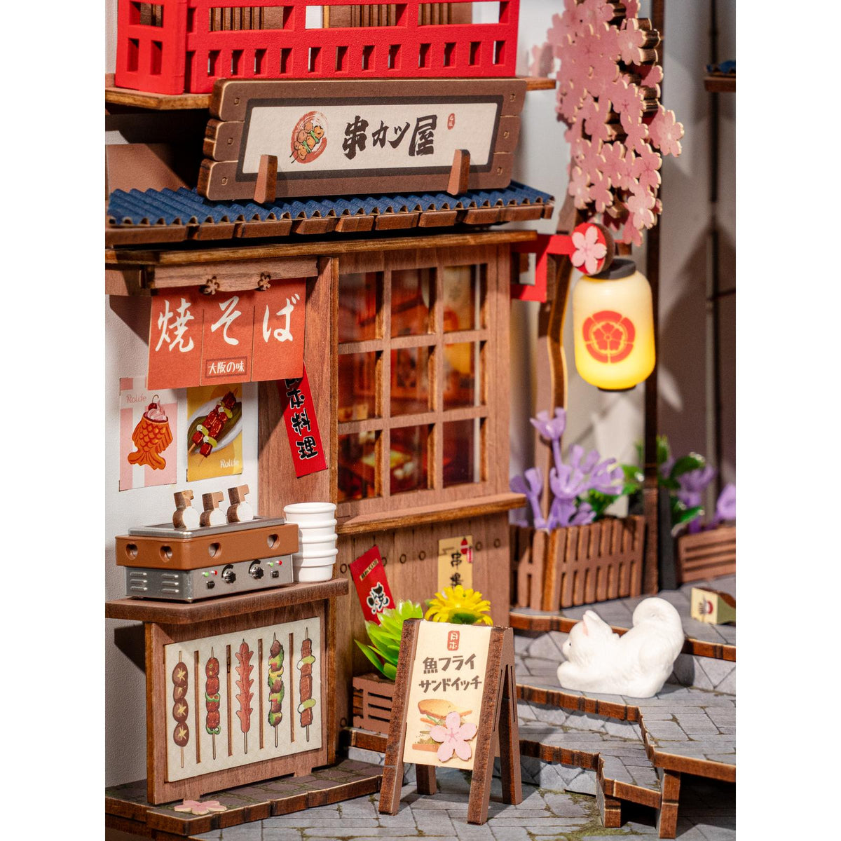 Book Nook Bausatz Rolife Sakura Wine Alley TGB11 Verpackung und Bauteile