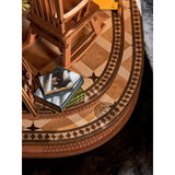Eckansicht des Rolife Book Nook Bausatzes Silent Corner Study mit Leiter am Regal