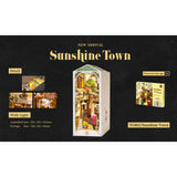 Rolife Book Nook Bausatz mit Beleuchtung: Sunshine Town bei Nacht