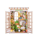 Book Nook Bausatz Secret Bloomy Nook von Rolife als fertiges Holz-Gewächshaus