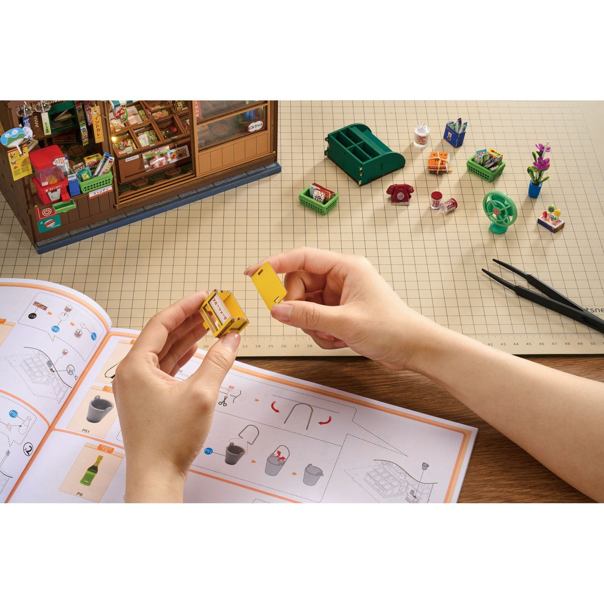 Japanisches Schild 和み菓子屋 am Rolife Corner Shop Miniaturhaus Bausatz