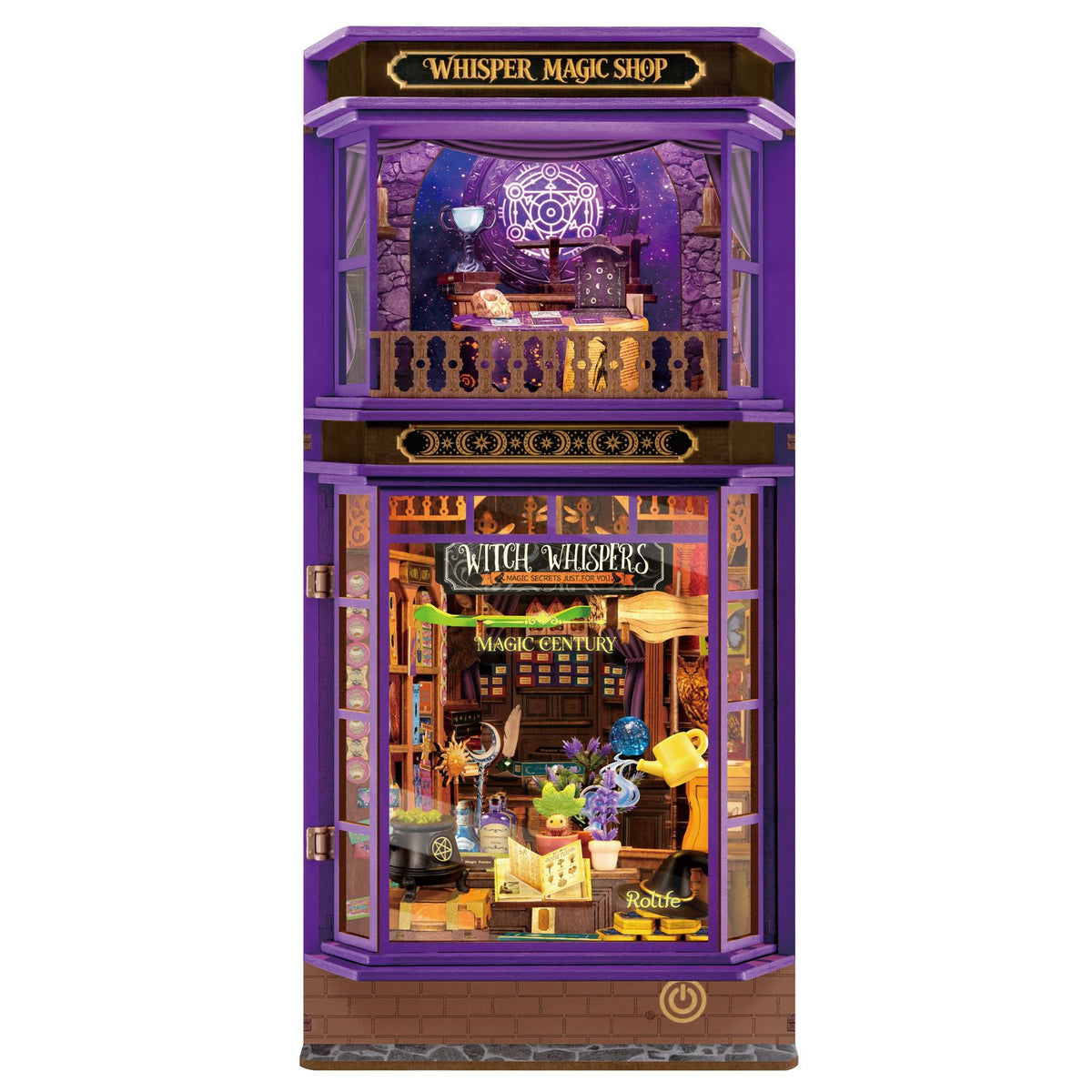 Rolife Book Nook Bausatz Whisper Magic Shop TGB22 als fertiger Zauberladen in Violett