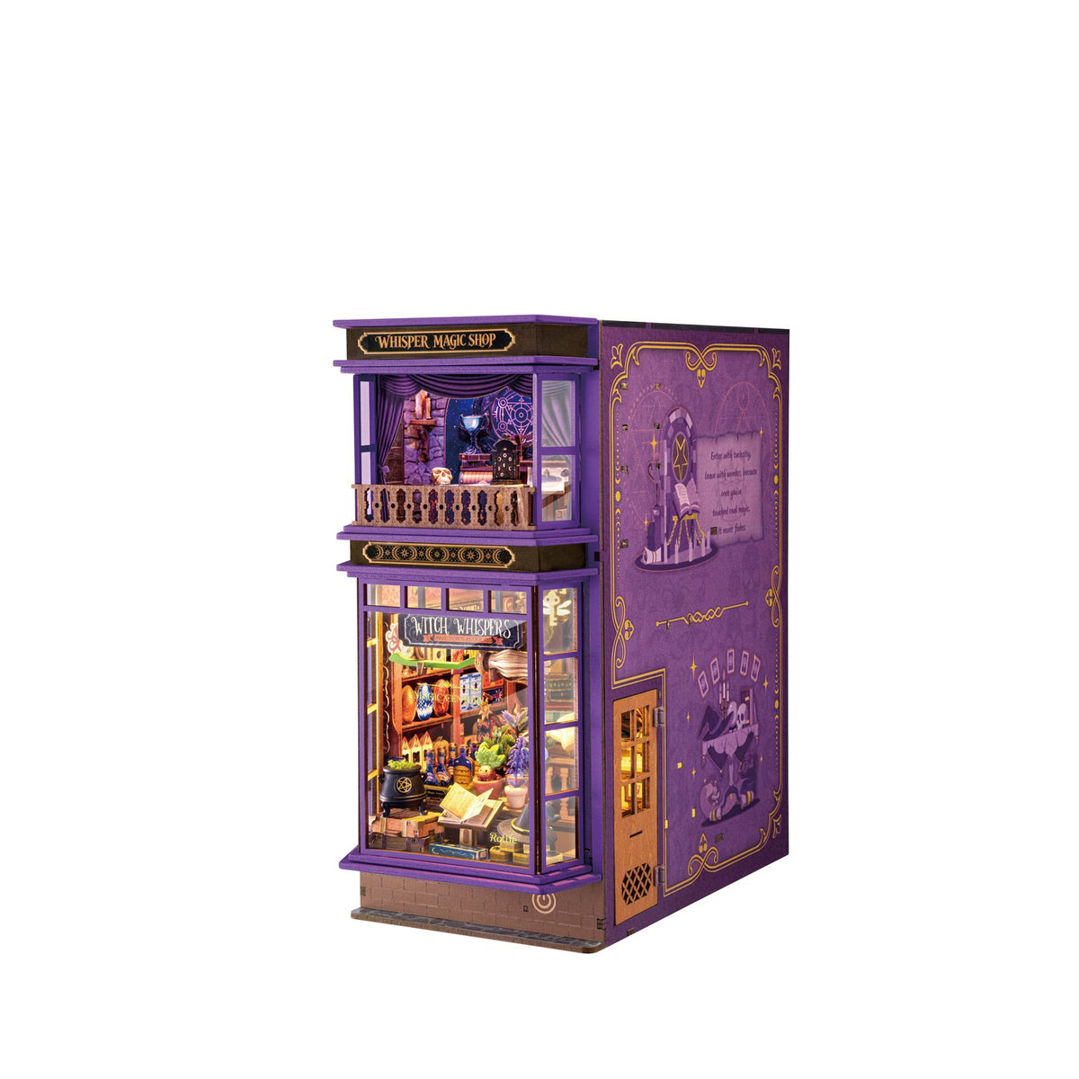 Rolife Book Nook Zauberladen Whisper Magic Shop von vorn mit aufklappbarer Fassade