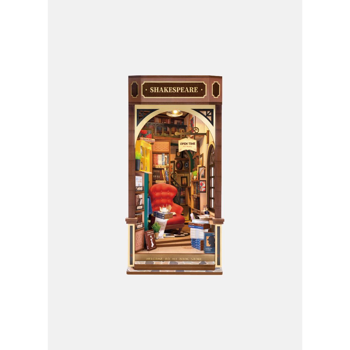 Rolife Book Nook Bookstore TGB07 – fertige Miniatur-Buchhandlung als Bausatz