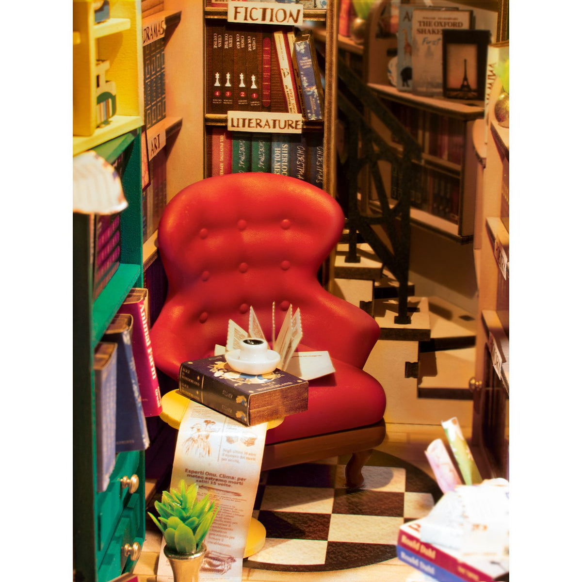 Bausatz Rolife Miniatur Haus: Buchhandlung aus Holz, Pappe und Papier
