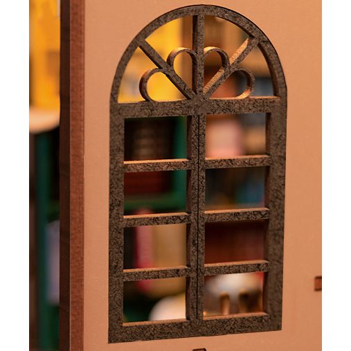 Rolife TGB07 Bookstore – Treppe zum Dachboden mit Miniaturbüchern