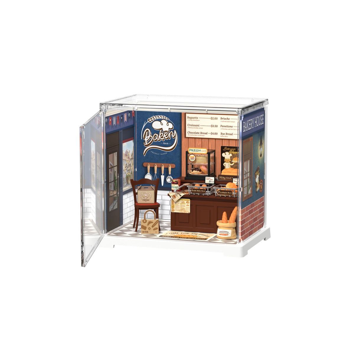 Rolife Butter Bakery House DWS03B – DIY Miniaturhaus als Bäckerei, fertig aufgebaut